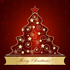 Karta świąteczna czerwona