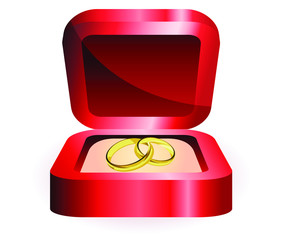 gold ring in red box weddingl