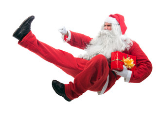 Kickboxing Santa Claus