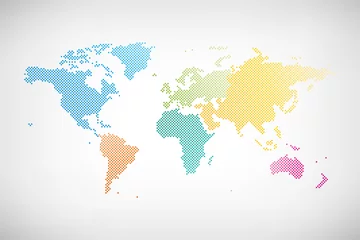 Welt Karte Kontinente © mucft
