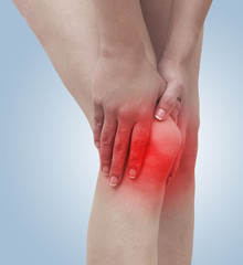 Acute pain in a woman knee