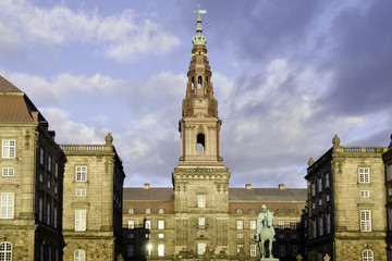 Fototapeta na wymiar Christiansborg Palace in Copenhagen, Denmark