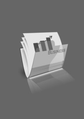 Офисная прозрачная папка. Бумаги по бизнесу