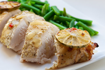 Baked chicken breast with lime