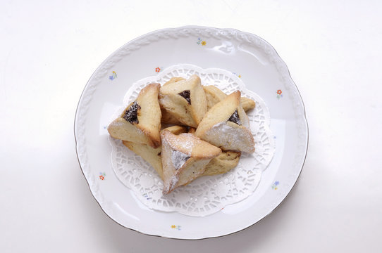 Hamantaschen Cookies For Jewish Festival Of Purim