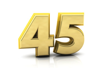 Obraz premium 3d number forty five