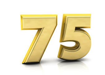 Fototapeta premium 3d number seventy five