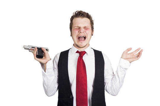 Guy crying