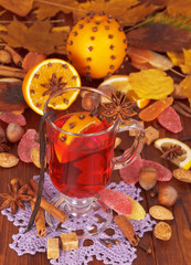 Glass of mulled wine