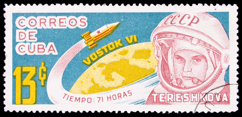 Cuba stamp, Tereshkova