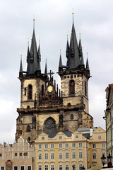 Fototapeta premium Tyn church in Prague, Czech republic