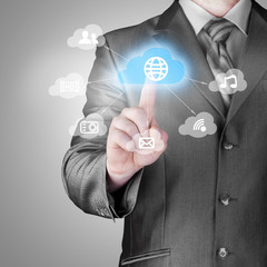 Cloud computing touchscreen interface