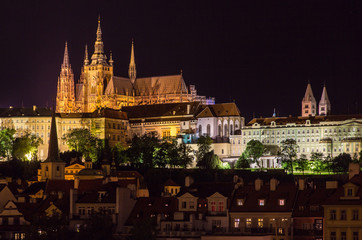 Fototapeta na wymiar View of Prague Castle (Prazsky hrad) - Czech republic