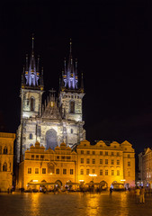 Fototapeta na wymiar Kościół Matki Boskiej przed Tynem w Pradze - Czechy