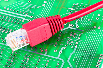 Circuit board with ethenet cable