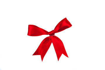 Red ribbon by bow