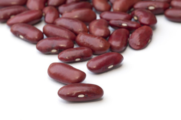 Kidney bean isolated on the white background