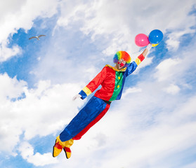Flying clown