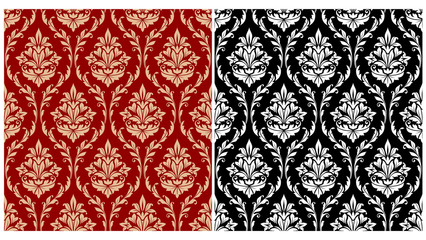 Damask seamless pattern background