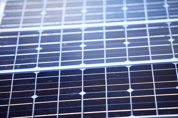 background of blue solar panels cells