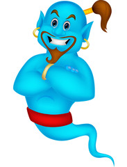 Friendly genie cartoon