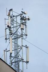 multiple antenna grouped on rooftop