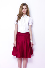 Portrait of beautiful young woman standing