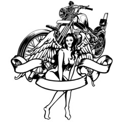 女性とバイク