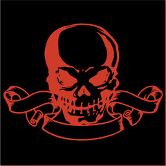 リボンと頭蓋骨