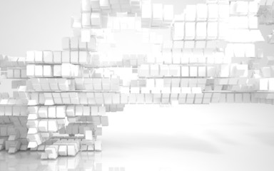 Super cool abstract architectural white background 