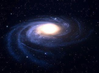 Naklejka premium Spiral galaxy in deep space.