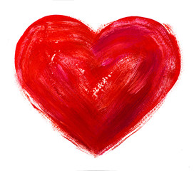 Fototapeta watercolor heart. Concept - love, relationship, art, painting obraz