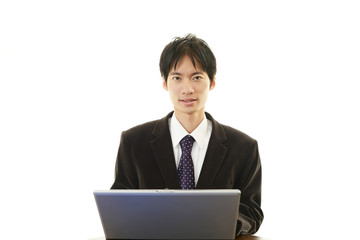 笑顔のビジネスマン