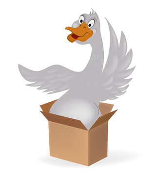 recommend clip art: Goose in a box