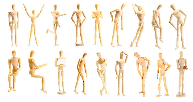 Wooden drawing 14 Various poses produced Drawing material Movable model  Doll 14 cm - Walmart.com