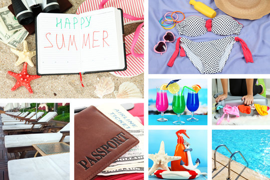 Summer vacation collage