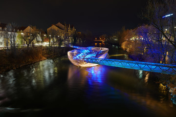 An artificial island on the Mur river i