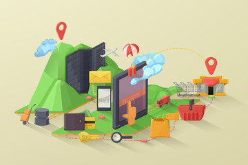 E-commerce vector illustration