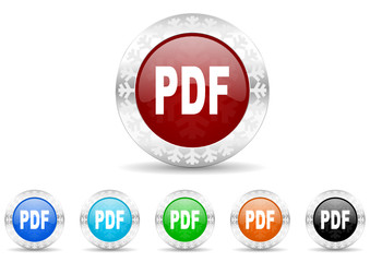 pdf icon vector set