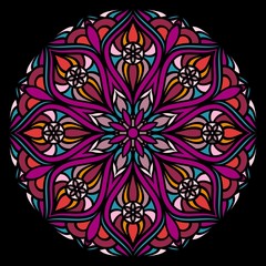 Colorful ornamental round lace