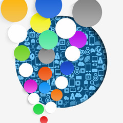 Social media on sphere ,abstract background