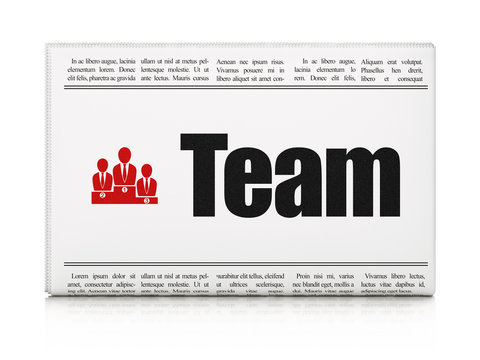 Business concept: newspaper with Team and Business Team