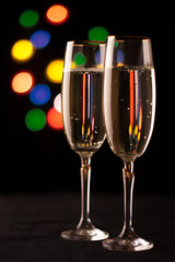 two glasses of champagne