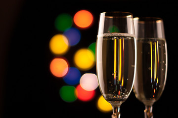 two glasses of champagne
