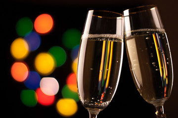 two glasses of champagne