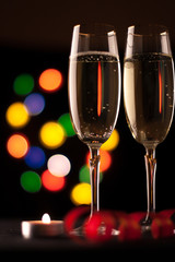 two glasses of champagne