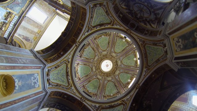 NAPLES, ITALY - CIRCA DECEMBER 2013: San Paolo Maggiore Cupola
