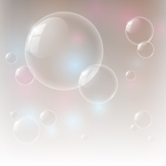 Vector illustration of glossy bubbles