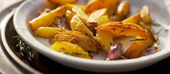 Roasted potato with rosemary  and garlic