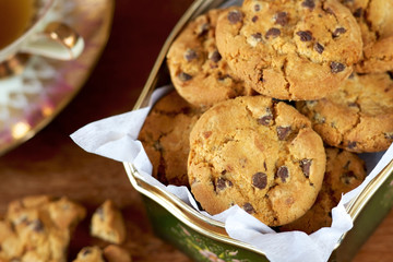 Time for Chocolate chip cookies and a cup of tea
